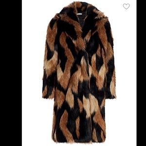 NWT Alice & Olivia Foster Faux Fur Full Length Coat XL